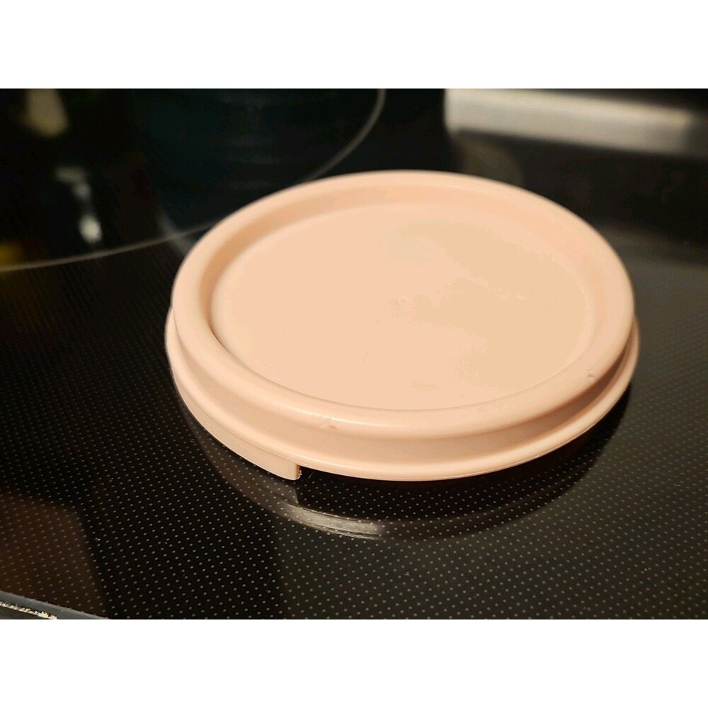 Tupperware Modular Mates 3.5" Round #1607-3 Pink Replacement Lid Vintage - Picture 3 of 4